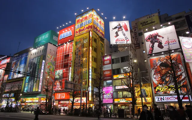 Les enseignes lumineuses du quartier d’Akihabara, à Tokyo
